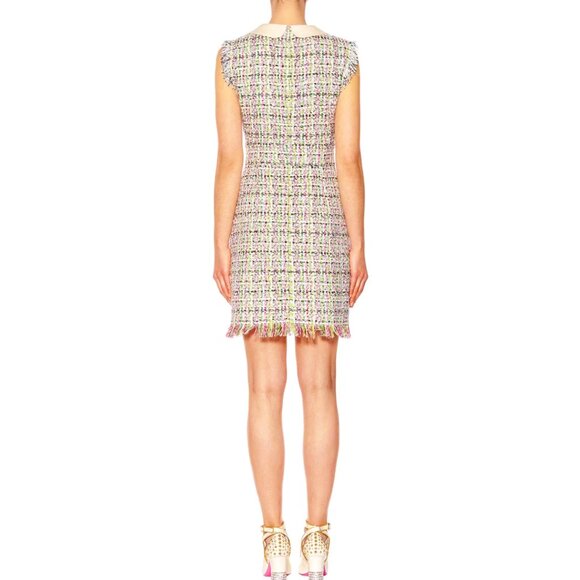 GUCCI LOGO  Embellished tweed dress Size 38 IT, XS/S US NEW - Picture 3 of 10